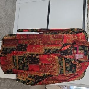 Vici Red and Green Patterned Top